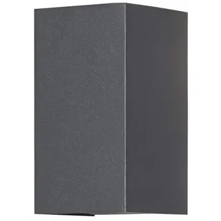 Konstsmide Außenwandleuchte Aluminium 9,5 x 17 x 11,5 cm inkl. Leuchtmittel grau