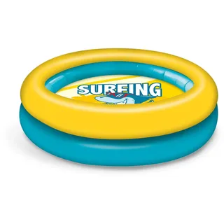 Mondo Toys - SURFING SHARK | 2 Rings Pool - aufblasbares Baby-Pool - 2 Ringe - Durchmesser 100 cm - +10 Monate - 16923