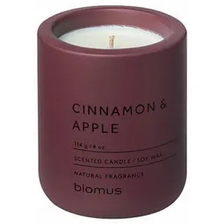 Blomus Duftkerze Fraga, Raumduft, Beton, Port, Duft Cinnamon & Apple, 66455 - Weiß