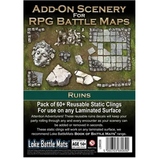 Loke Battlemats Add On Scenery for RPG Maps Ruins | RPG | Accessory | Ages 14+ | English