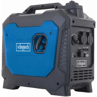 Scheppach Inverter Stromgenerator SG2500i Stromerzeuger 2000 W & 4,2 L Tank | Invertertechnik für sensible Elektronik | Anschlüsse 2x230V & 1xUSB-A, USB-C | Notstromaggregat leise 71,7dB Generator benzin