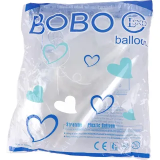 10 Stück Bobo-Luftballons mit breiter Öffnung, wiederverwendbar, umweltfreundlich, transparent, für Hochzeit, Geburtstag, Party