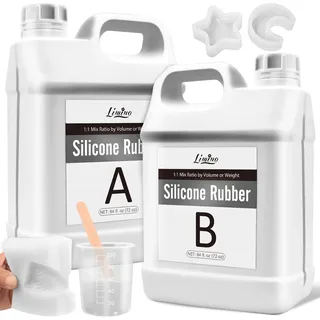 Flüssiges Silikon Kautschuk - 3.8L/4.2kg Lichtdurchlässiger 15A Silikon Formen Herstellen Kit für Silikonformen Herstellung - 1: 1 Verhältnis Abformsilikon für DIY Harzformen, Kerzenform, Gießen