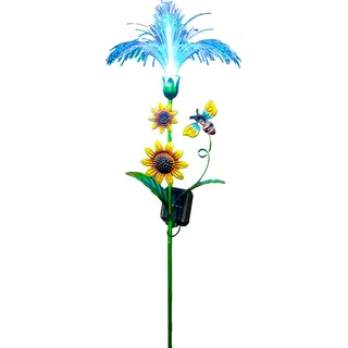 Northpoint LED Solar Gartenstecker Außenbereich Dämmerungssensor Garten Dekoration RGB