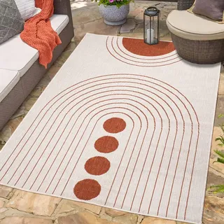 Carpet City Outdoorteppich »DUO RUG 5739«, rechteckig, 5 mm Höhe, Wendeteppich Wetterfest In- & Outdoor, Balkon, Terrasse, Wohnzimmer