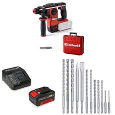 Einhell Professional Akku-Bohrhammer HEROCCO 18/20 Power X-Change (18 V, Brushless, 2,2 J, SDS-plus, pneumatisches Schlagwerk, inkl. Koffer, 12-tlg. Bohrer-Set, 4,0 Ah Akku und Ladegerät)