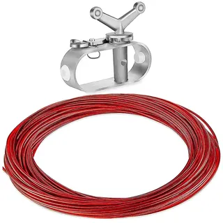 Tiardey Schwimmbad-Abdeckungskabel und Winden-Set, 30 m, Pool-Abdeckungsdraht und Ratschen-Set, Kabelspanner für die Sicherung oberirdischer Poolabdeckungen im Winter