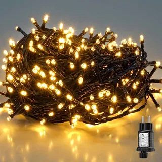 salcar Lichterkette LED 15 m Warmweiß