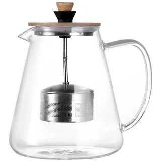 TAMUME 1,5 Liter Glas Teekanne mit Abnehmbaren Hochheben Teekannensieb, Ideal für das Tee-Brauen