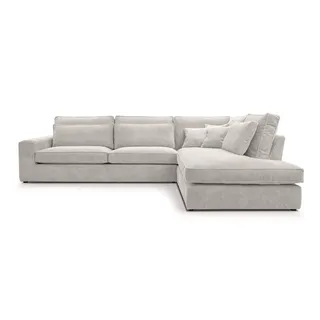 FEDVE Sofa Big Sofa Ecksofa Monica mini L- Form Funktionssofa Wohnlandschaft Design Couch Rechts - Beige