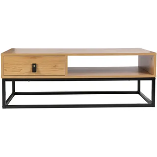 HOME DECO FACTORY Konsolentisch Vintage Holz 2 Schubladen Braun