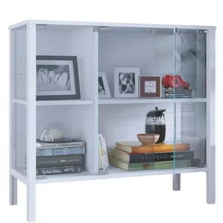 VCM Vitrine 87 x 35 x 80 cm Weiß