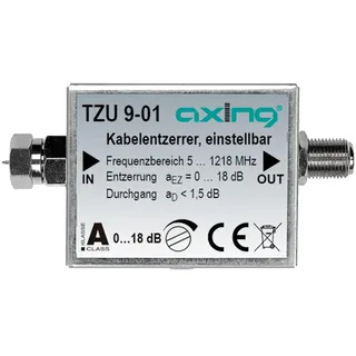 Axing TZU 9-01 Kabelentzerrer 5-1218 MHz CATV Kabelfernsehen DVB-C DVB-T einstellbar
