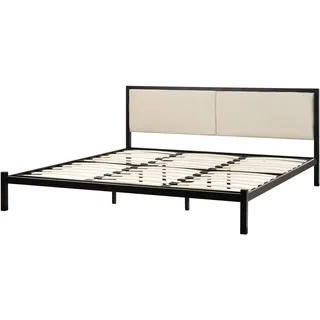 Beliani Bett Schwarz Metall 180x200 cm
