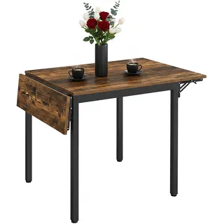 Relaxdays Klapptisch 120 x 76 x 78 cm braun/schwarz