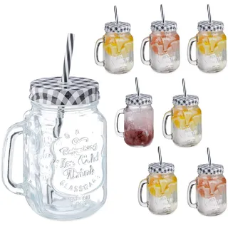 Relaxdays Trinkglas 0,5 l 8-tlg.