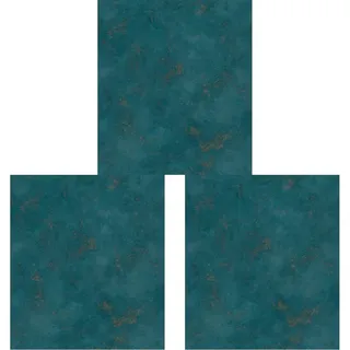 Rasch Tapeten Vliestapete (universell) Türkis 10,05 m x 0,53 m Finca 417098 (Packung mit 3)