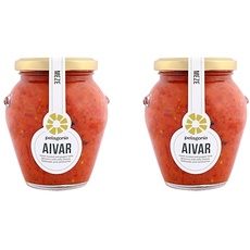 Pelagonia Aivar - ein fruchtiger, würziger Dip aus gerösteter roter Paprika und gerösteter Aubergine 1x 314g (Packung mit 2)