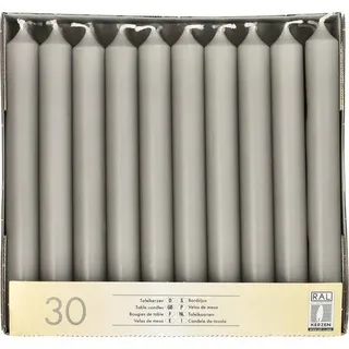 Papstar Stabkerzen 21 mm grau 30 St.