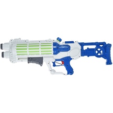 Bluesky 048192-74cm Pump Water Gun with Reservoir and Strap - Blue, White and Green - Outdoor Game from 6 Years, 48192