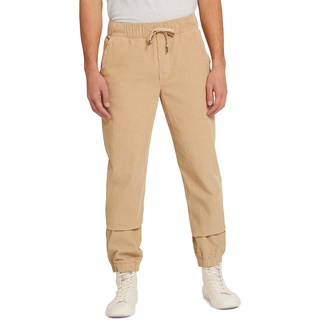 TOM TAILOR Denim Herren Cordhose im Joggerstil 1029041, 11485 - Sandy Beige, XS