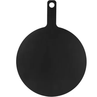 Rockingham Forge Holzfaser-Pizzabrett Schwarz, 36 cm Durchmesser, für 12-Zoll-Pizza, Hygienisches Pizzabrett aus Holz, Rundes Schneidebrett, itzebeständiger Pizzaschaufel aus Holz Spülmaschinenfeste