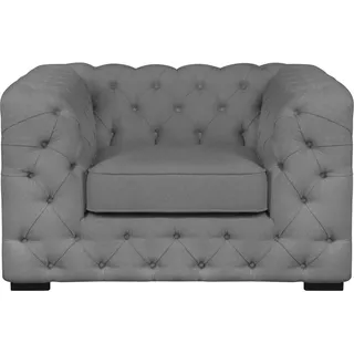 Home Affaire Chesterfield-Sessel Kalina Polyester 110 x 67 x 98 cm Grau