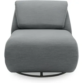 DOMO. collection Outdoor Sessel Spiekeroog, Polstersessel mit Rückenfunktion und Drehfunktion, wetterfest, Gartenmöbel, Gartensofa, 68 x 88 x 67 cm (BxTxH), dungelgrau