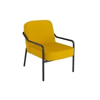 medso powered by PAPERFLOW Sessel MEDSO M Rund gelb schwarz Kunststoff 58,0 x 74,3 x 73,6 cm, 1 St.