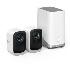 eufy Security eufyCam S300 3C, Überwachungskamera aussen,4K kabellose Überwachungskamera mit Gesichtserkennung und K.I, Farbige Nachtsicht,Erweiterbarer Speicher auf 16TB, Set2+1,Gebührenfreie Nutzung