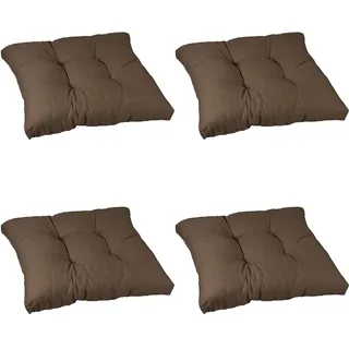 Beo Sitzkissen 60x60 cm wasserabweisend für Lounge Gartenmöbel | 4er Set Made in EU Lounge-Kissen Sand | Stuhlkissen mit hohem UV-Ausbleichschutz | Öko-Tex geprüft schadstofffrei