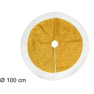 X Weihnachtsbaum Teppich Rock Verkleidung Teilbaum Weihnachten 100cm Golden Dfh