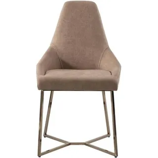 Esszimmerstühle Stühle Küchenstühle Esszimmer Stoff Beige Set 6tlg - Beige