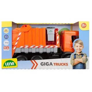 Lena GIGA TRUCKS Garbage truck Arocs with labels, Müllwagen-Modell, Garbage truck, 3 Jahr(e), Kunststoff, Grau, Orange - Grau, Orange
