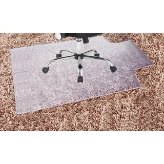 TUKA-i-AKUT 6st. 90 x 120 cm Teppich-Bodenschutzmatte mit Lippe, Teppichböden Schutzmatte Bürostuhlmatte, Schreibtischstuhl Unterlage, Teppich Stuhlmatte mit Nieten, Milchig Transparent TKD4012-6X