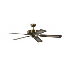 Bild von Potkuri 132 cm Deckenventilator messing antik/walnuss/walnuss-rattan