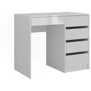 Vicco Schminktisch Sherry, 89.8 cm, Weiß/Weiß Hochglanz - Weiß,