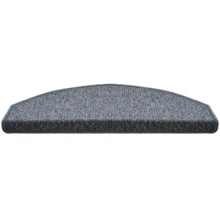 Esposa Stufenmatte , Grau , Textil , meliert , halbrund , 28x65 cm , für Fußbodenheizung geeignet, pflegeleicht, strapazierfähig , Teppiche und Böden, Schmutzfangmatten, Stufenmatten