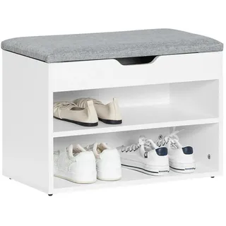 SoBuy Schuhbank Grau , Holzwerkstoff , 60x44x30 cm , Garderobe, Garderobenbänke, Schuhbänke