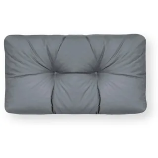 4L Textil Palettenkissen waschbar Palettenauflagen Europaletten Sitzkissen Rückenlehne wetterfest (Eckkissen 60x40 cm, Dunkelgrau Uv-beständig) - Dunkelgrau