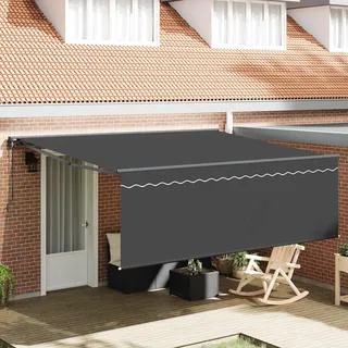 vidaXL Ausziehbare Markise Anthrazit 400 x 300 cm - Grau