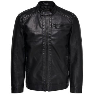 Only & Sons Kunstleder Jacke schwarz/black L