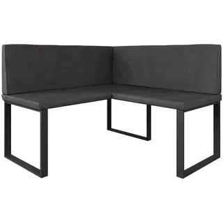 Vicco Eckbank Ravon Anthrazit 120 x 120 cm , Textil , Formgebogen , 120x50x120 cm , Esszimmer, Bänke, Sitzbänke