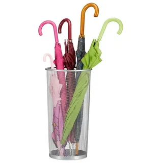 Relaxdays Schirmständer 26 x 26 x 50 cm silber