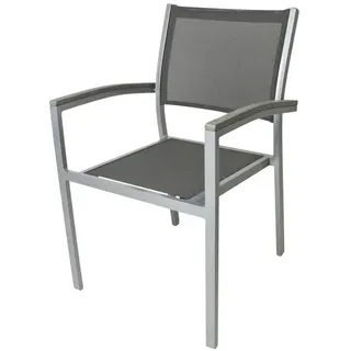 Garden Pleasure GRACE Stapelstuhl 55 x 60 x 86 cm grau 2 St.