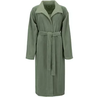 Bademantel VOSSEN "Andorra, ideal für Sauna & Spa, Hotelbademantel, Morgenmantel" Gr. M, grün (detox grün, eucalyptus), L:125cm, Baumwoll-Mix, Hausmäntel, Bademantel, Stehkragen