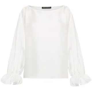 Betty Barclay Satinbluse "Satin-Bluse mit U-Boot-Ausschnitt", rohweiß