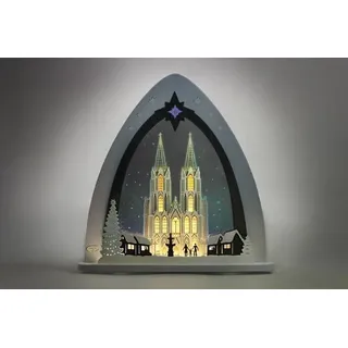 Lichterspitze Kölner Dom Länge ca 52cm NEU Schwibbogen Lichterbogen LED Rhein