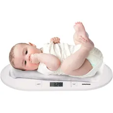 GRUNDIG Babywaage | Digitale Kinderwaage bis 20Kg | Digitalwaage für Neugeborene | digitale LED Anzeige | Gewichtskontrolle ab Geburt | LCD Display | Tara-Funktion | automatische Abschaltung
