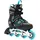 Inline Skates Alexis 80 Alu Rollen 80mm/82A Kugellager ABEC 5 grau/cyanblau Damen